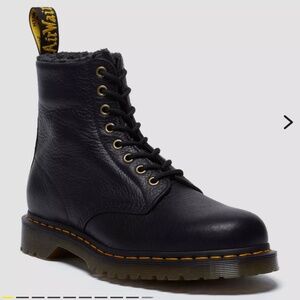 Dr. Martens Dr. Martens 1460 FAUX FUR LINED GRIZZLY LEATHER LACE UP BOOTS